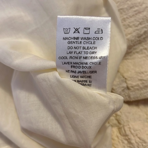 MAISIE Textured Puff Sleeve Top Cream Cropped Cottagecore Boxy Boho Blouse - Picture 9 of 10